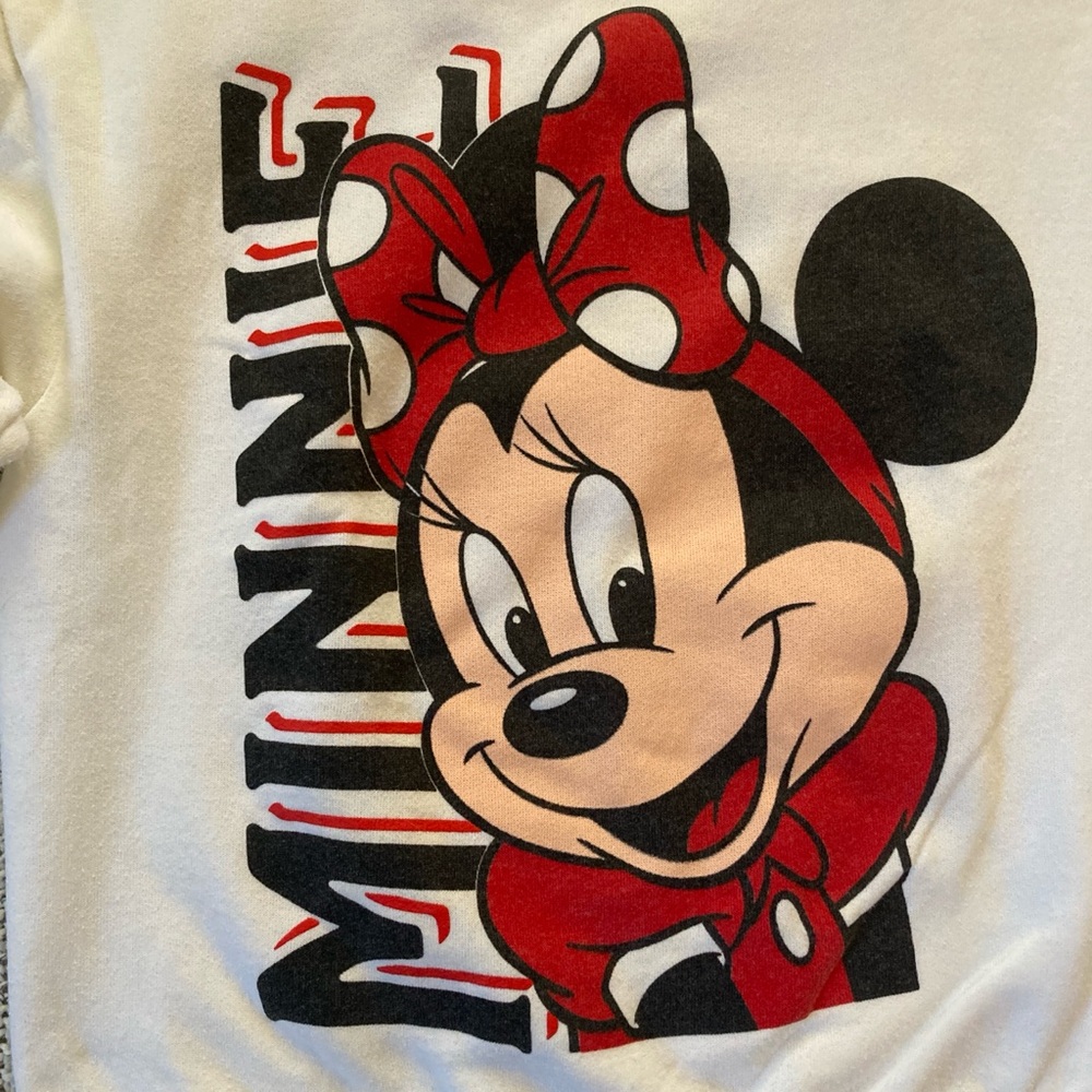 Vintage 90's Disney Minnie Mouse Double Sided Graphic Logo Sweatshirt Medium USA - Picture 2 of 8